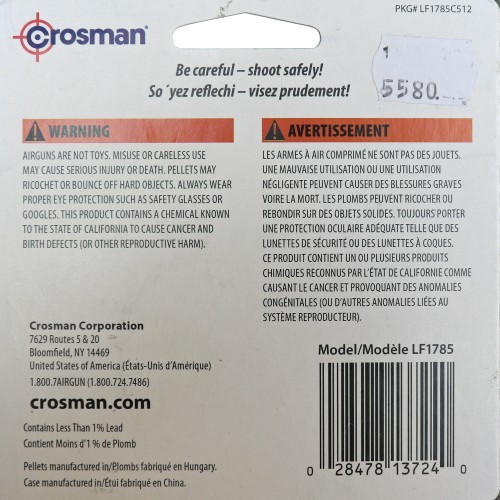 Crosman Powershot Diabolo Gold Flight 4.5 mm 125 pcs.